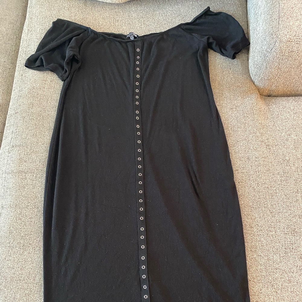Fashionova button up off the shoulder dress